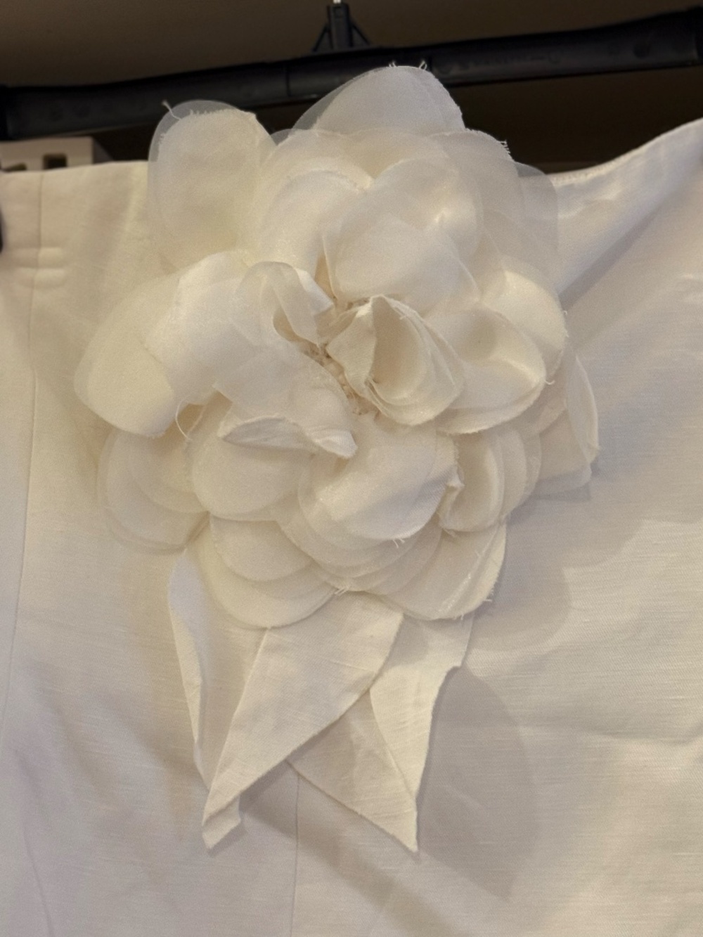 Muse by Marchesa size 4 Zinnia linen ivory celesital strapless top - Picture 5 of 6
